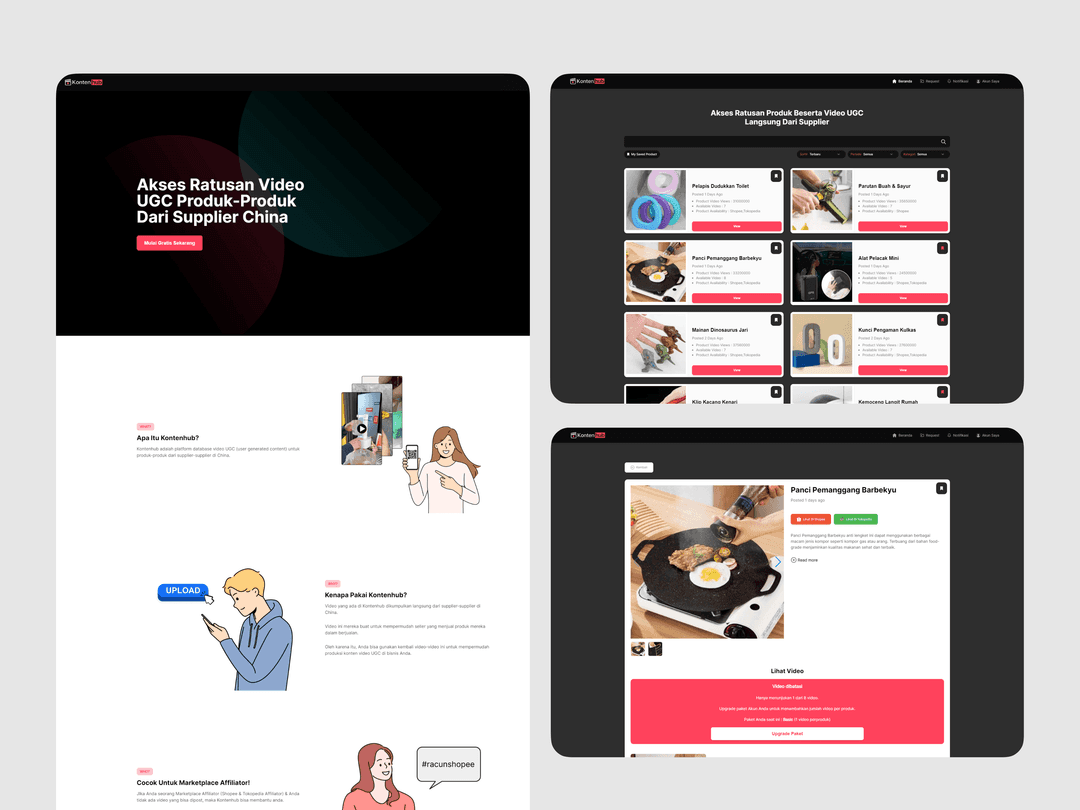 Platform Database Video UGC (User Generated Content) - Konten Hub