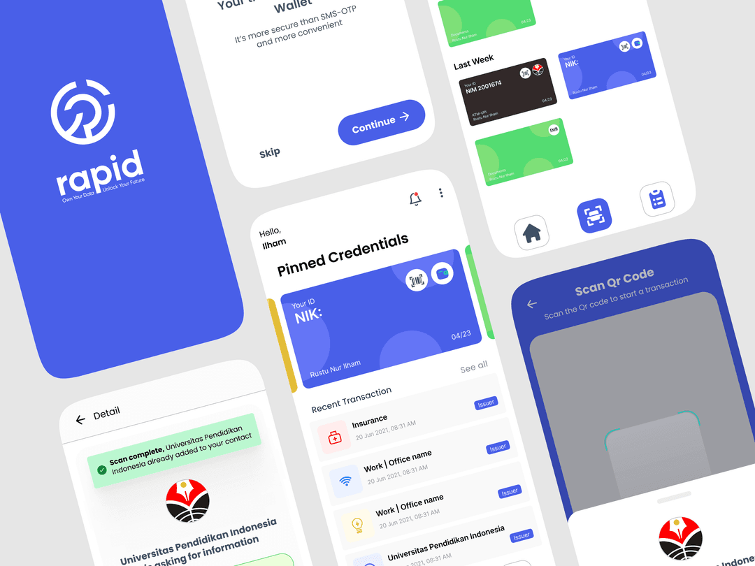 Mobile App Credentials Wallet (Decentralization) - Rapid.Id
