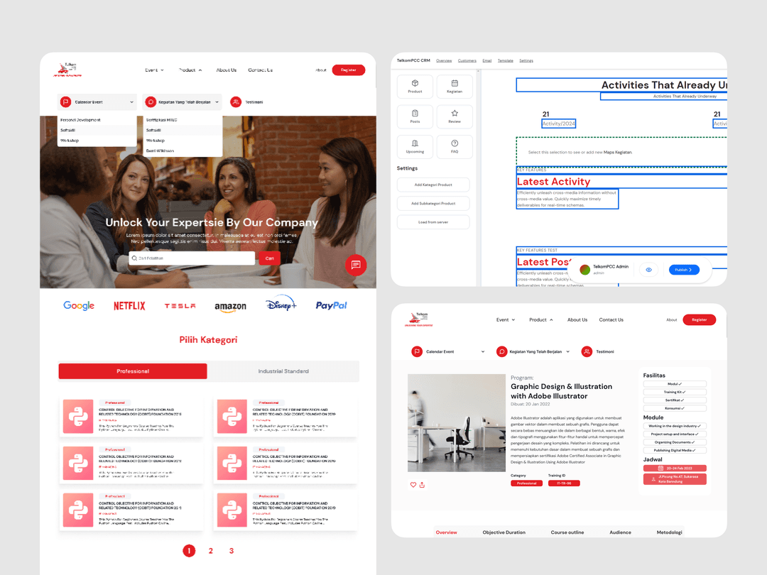 Landing page - Custom Website Builder - PT Telkom Prima Cipta Certifia